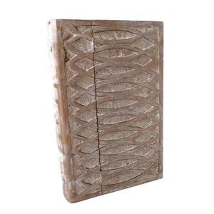 Carved Wooden Bible Box Holder Keepsake Box Hinged Lid   3108